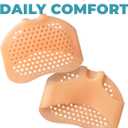 Homergy Metatarsal Foot Pads - Soft Gel Ball of Foot Cushions for Pain Relief, Ultra-Thin Sleeve Design, Stays in Place, Breathable & Reusable - Fits Heels, Flats, Sneakers (4 Pads / 2 Pairs)