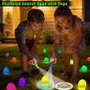 Easter Basket Stuffers Essentials for Teens Kids, 12Pcs Prefilled Easter Eggs with Finger Lights Toys, Easter Egg Fillers for Boys Girls, Classroom Treasure Box, Glow in the Dark Hunt Party Favors