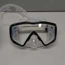 Pano 3 Scuba Diving Mask, Tempered Glass Snorkel Mask Three-Window Scuba Mask No-Leak Dive Mask Silicone Skirt Diving Mask for Snorkeling and Scuba Use (TransBlack)