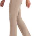 AFITNE Women's Yoga Dress Pants High Waist Pull On Stretchy Straight Leg Work Casual Slacks with Water-Repellent Fabric (XL)