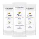 Dove Aluminum Free Deodorant for Women 3 Count Cotton Flower & Sandalwood 72 hour odor protection 2.6 oz