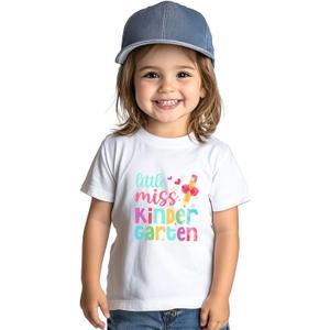 Kindergarten Shirt for Girls Boys Kids Toddler First Day of School Shirts Back to School in My Kindergarten Era Tshirt 2T-7Y (4-5T, Little Miss)