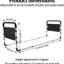 Bed Rails for Elderly Adults Safety, Adjustable Bedside Assist Rail with Storage Pockets, Bed Safety Handle for Seniors, Disabled, Post Surgery, Dual Bed Rail