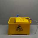 Mind Reader Mop Bucket with Wringer, 22 Qt (5.5 Gallon), Floor Cleaning, Handle, Wheels, 16.25"L x 10.75"W x 24.5"H, Yellow