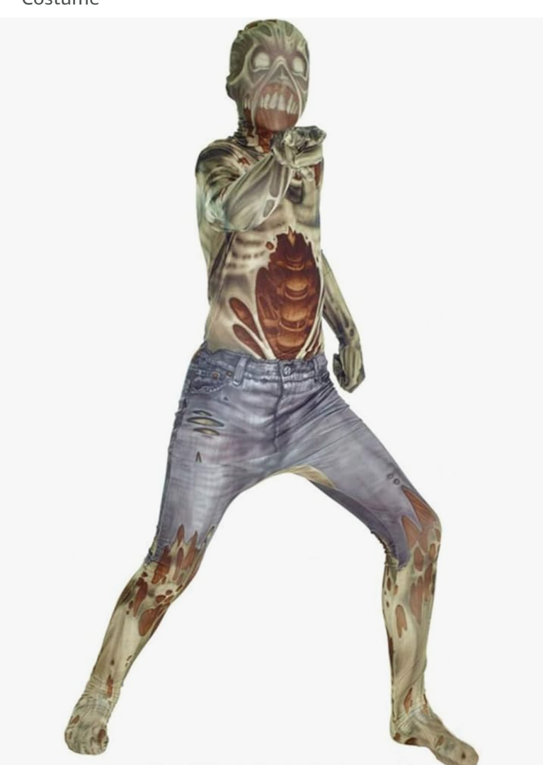 Morphsuits Zombie Costume For Kids Boys - Scary Halloween Zombie Outfit For Boys - Creepy Boys Costume