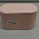 SUBEKYU 0.4 Gal Mini Countertop Trash Can with Lid for Desktop, Small Garbage Can for Office, Tiny Wastebasket,Pink