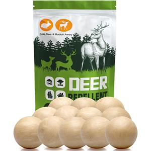 Deer Repellent for Plants, Rabbit Repellent for Garden, Deer and Rabbit Repellent Outdoor, Bunny Repellent, Keep Deer Away from Your Garden/Yard, 90 Days Protection, 12 Packs