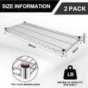 MorningRo 2 Pack Additional Wire Shelf for Wire Shelving Units Chrome Finish Shelving Weight Capacity 600-800 Lb, Heavy Steel Industrial for Warehouses, Closets, Kitchen(Sliver,18" W X 36" L)