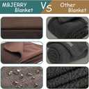 MBJERRY Waterproof Dog Cat Blanket Cover - Reversible Pet Blankets Washable Puppy Pee Blanket Throw(Chocolate Brown/Brown,60 x 80 Inches)