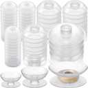 Klyyo Clyro 60 Pack No-Tangle Thread Bobbins 1.875'' 2.5'' 3.7'' String Organizer Yarn Bobbins Storage Organization 3 Sizes for DIY Crochet Knitting Embroidery Floss Weaving Macrame