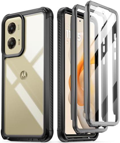 Poetic Guardian Case for Motorola Moto G Stylus 5G 2024 [Not Fit 2023 Version],[20 FT Mil-Grade Drop Tested],Full-Body Hybrid Shockproof Bumper Cover with Built-in Screen Protector,Black/Clear