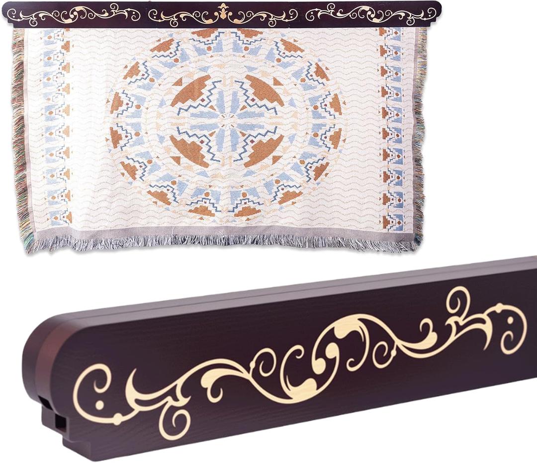 Lengthen Tapestry Hangers,Wooden Quilt Wall Hangers,Quilt Hanger for Wall for Display,Suitable for 52in Tapestry,Rug and Quilt
