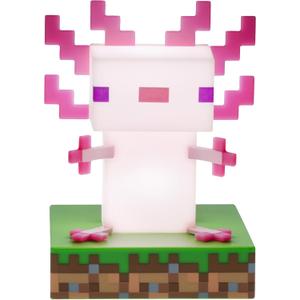 Paladone Minecraft Officially Licensed Axolotl Free Standing Desk Light, Gaming Room Decor and Merchandise for Boys and Girls, Nightlight Gift Accessory for Playroom and Bedroom