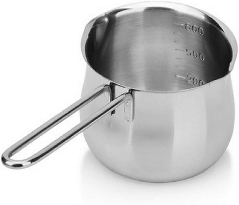 Saucepan, Stainless Steel Milk Pan 12cm, Soup Pot for Induction and Oven, Non Stick Milk Pot, Dishwasher Safe Cookware(Sliver)