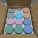 DRKIO 12 Pack Glass Baby Food Storage Containers - 4 Oz Baby Food Jars with Lids Baby Food Maker Microwave Dishwasher Freezer Safe 100% Leak Proof BPA Free Reusable