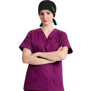 Working Cap Scrub Cap with Sweatband Buttons Adjustable Unisex Women Tie Back Hat Nurse Surgical Caps