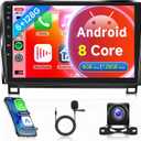 8Core 6G+128G Car Radio for Toyota Tundra 2007-2013, Rimoody Car Stereo for Toyota Sequoia 2008-2019 10.1 Inch Touchscreen Android 13 Carplay Android Auto Mirror Link GPS WiFi DSP BT FM/RDS Camera