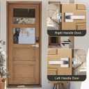 Tinewa 5 Pack Brushed Nickel Passage Door Levers Interior Door Handles, Heavy Duty Closet Hallway Door Handle Sets