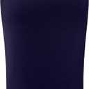 SOFIA'S CHOICE Women's Drawstring Midi Skirts High Elastic Waist Skirt (Blue, L)