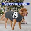 FUAMEY Sleeveless Dog Sweaters for Small Dogs, Warm Puppy Sweater Cable Knit, Cozy Winter Clothes Outdoor Indoor, Thermal Turtleneck Shirt Cold Weather Outfits, Shih Tzu, Bichon Frise (Grey, S) (Gray)