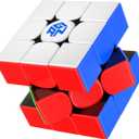 GAN 15 New Black UV Coated, GAN Cube 3x3 Magnetic Lightweight Speed Cube, Brain Teasers Puzzle for Kids and Adults, Ideally Combines Weight, Magnet and Structure, 59.5g