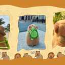 Capybara Plush Toy with Turtle Backpack - 13" Kawaii Capybara Stuffed Animal Cute Capybara Plushie Doll, Soft Cuddly Gift for Kids Boys Girls(13 Inch)