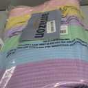 MINTWOOD Design 112L Extra Large Blanket Basket Holder Living Room, 25"x17"x16" Rectangle Rope Woven Storage Basket with Handles for Laundry, Towels, Shoes, Dog Toy Organizer Bin Box, Pastel Rainbow