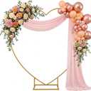Arttown 6.6 FT Heart Arch Stand Gold Heart Shaped Wedding Arch Frame Wedding Arch Photo Backdrop Stand Suitable for Proposal, Wedding, Valentines Day, Bridal, Birthday Party Decorations