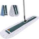 Commercial Mop,Masthome 42" Heavy Duty Dust Mop with Stainless Steel Handle,Large Industrial Mops for Floor Cleaning with 1 Cotton & 1 Microfiber Pad,Wet & Dry Large Mops for Home,Garage,School,Mall