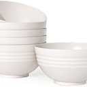 Homestockplus [Non Ceramic] 34 Oz Big Bowls， Soup Bowls BPA-Free Dishwasher & Microwave Safe Bowl Sets for Cereal, Salad, Soup, Ramen,Noodle,Oatmeal,Snack Apply to Kitchen, Freezer【Set of 6】