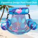 Inflatable Pool Float Chair - 2 Pack Pool Floats Adult Heavy Duty, Water Floating Lounge Chairs, Blow up Floaties Adults for Summer Fun Party Lake Beach
