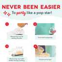 DASH Fresh Pop Popcorn Maker - Oil-Free, Air Popcorn Popper - With Measuring Cup & Recipe Guide - Perfect for Movie Nights - 16 Cups, Aqua