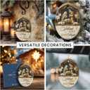 7 x Nativity Christmas Ornaments 2026 - Catholic Faith Idea Gifts for Christmas Tree, Christian Ornaments Keepsake, Religious Gifts for Women Christian, Family, Friend