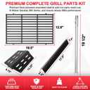 Grill Parts Kit for Weber Genesis 300 310 330 Genesis E330 E310 S310 S330 EP330 S320 E320 Parts for Weber 7621 Flavorizer Bars 17.5", Genesis 7524 Grates 7622 Heat Deflector, 4Pcs 62752 Burner Tube