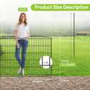 INJOPEXI Decorative Garden Fence 6 Panels 13ft (L)36in (H) Animal Barrier Fences with 6 Panels Rustproof Metal Wire No Dig Rabbit Fencing Dog Fence for Outdoor Backyard Patio - Without Fence Gate