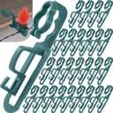 Yulejo Christmas Light Clips Gutter Hooks for Gutters and Shingles Christmas Holiday Outdoor Light Hooks Gutter Light Clips Work with C6 C7 C9 LED Mini Icicle Lights(Green, 120 Pcs)