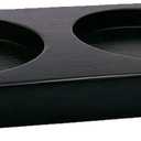 WOHENI Salt and Pepper Mill Tray, Wooden, Rectangular, Black, Classic