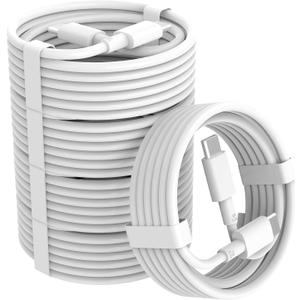Kobilar USB C to USB C Cable Fast Charging, 5-Pack 3ft Type C Charging Cables for iPhone 16 Pro Max Plus, 65W C to C Cable for Samsung S24 S23, iPad Pro 13 12.9 11 inch, iPad Air (White)