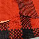 KYEESE Dog Christmas Sweater with Reindeer Pattern, Cozy Holiday Outfit, Turtleneck Dog Sweater for Small Dogs with Leash Hole, Red Buffalo Plaid Knitwear, Soft Warm Festival Dogs Clothes, Large 