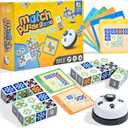 varbertos Wooden Matching Game Puzzle Games, Pattern Block Match Puzzles Building Cubes with Bell for Kids and Adults Toys Board Games for Family Night