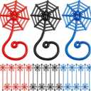 30 Pcs Sticky Spider Web Party Favors Bulk Easter Basket Stuffers Egg Fillers Goodie Bag Stuffers for Classroom Prizes Birthday Party Supplies (Red Blue and Black)