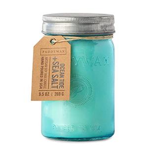 11 pack Paddywax Scented Candles Relish Collection Soy Wax Artisan Candle in Glass Jar with Lid, 9.5-Ounce, Ocean Tide + Sea Salt