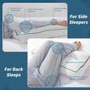 HOMBYS Shredded Memory Foam Knee Pillow for Side Sleepers, 5.5" Height Pillow Between Legs for Aligns Spine & Relieves Pressure Hip & Leg Elevation, Supportive Pillow for Pregnancy, Sciatic,White