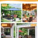 HolidayIdeas Outdoor Curtains for Patio Waterproof, 4 Panels - 54 x 95 Inch - Privacy Protection & Light Filtering Curtains Cream Grommet Outside Curtains for Porch, Gazebo, Pergola, Backyard