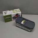 Ourokhome Mandolin Slicer for Kitchen Food, Hand Safe Vegetable Shredder with 6 Mandoline Blades, Veggie Waffle Cutter for Potato, Carrot, Zucchini, Onion, Essential Kitchen Gadgets (6 in 1, Gray) (Green)