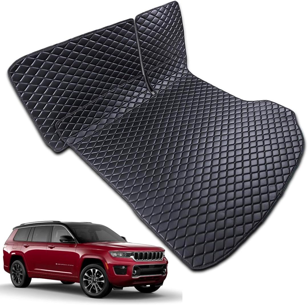 Cargo Liners Compatible with 2022-2025 Jeep Grand Cherokee 5 Seat (Not fit L) Trunk Mat and Rear Backrest Cargo Mat