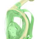 Greatever Snorkeling Gear for KidsIdeal Gifts of Kids Snorkel MaskFull Face Snorkel Mask Kids with Camera MountSafe Breathing for Enchanting Travel (A9-Yellow Green)