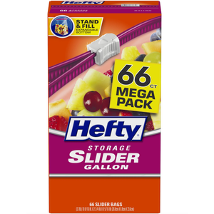 Hefty Slider Storage Bags, Gallon Size, 66 Count