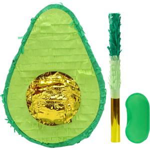 Cinco De Mayo Avocado Pinata for Kids Birthday Party,(15 x 10.75 in.) for Fun Fiesta Taco Party Supplies, Mexican Theme Decoration, Carnivals Festivals, Taco Tuesday Event