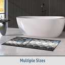 Bathroom Rugs, Thick Absorbent Bath Mat Rug Non Slip, Soft Shaggy Bath Room Floor Mats for Bathroom, Machine Washable,(24"70",Black)